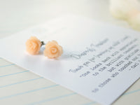 Flower Earrings Personalized Teacher Gift
